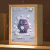 Monster - Paars - Madeliefjes Light Box met kabel klein -zzz_3d_website