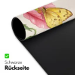 Vlinders - Klaprozen - Illustratie - Kleurrijk Muismat XXL klein -ysfeer2_duits