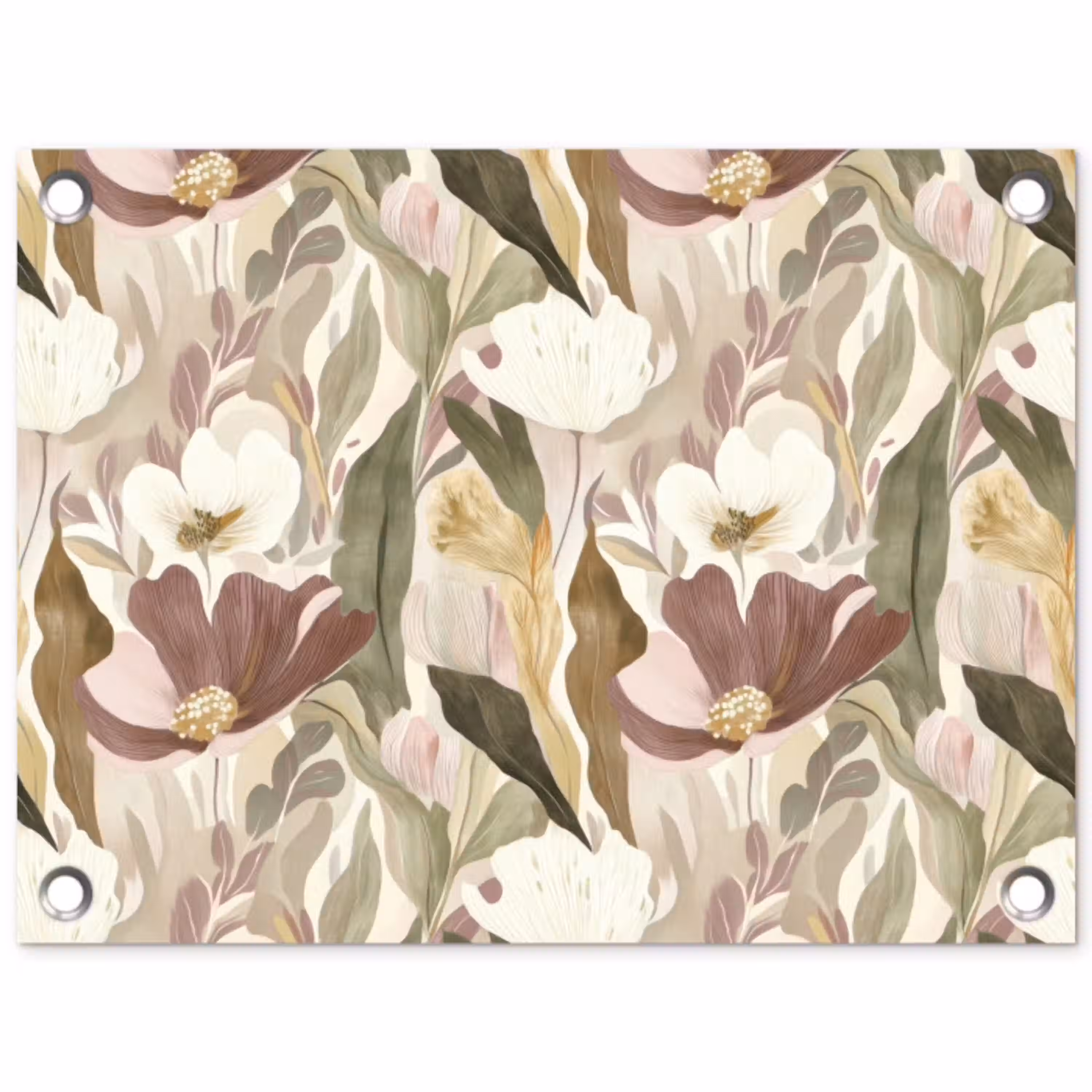 Bloemen - Aquarel - Kleurrijk tuinposter los doek klein 239 -3d