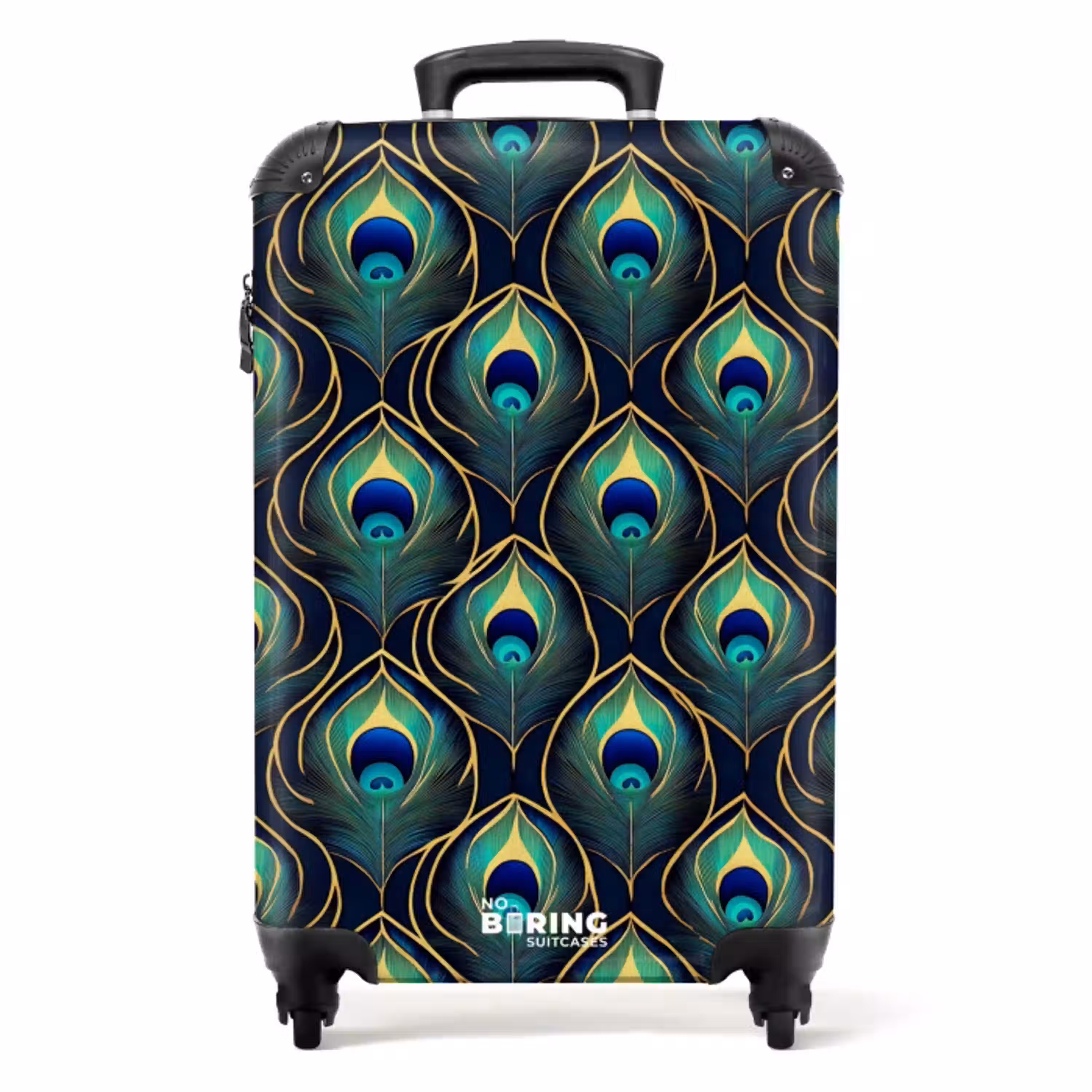 Pauw - Veren - Groen NBS - Handbagage koffer - Volwassenen Unisex middel -productfoto_recht