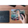Auto - Vrouw - Groen muismat rubber klein -toetsenbord