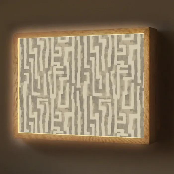 Abstract - Geometrisch - Groen Light Box met batterij (Wandlamp) middel 907 -z3d_website