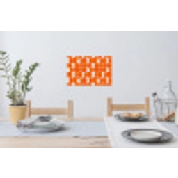 Patroon - Retro - Oranje Muursticker klein 286 -eettafel