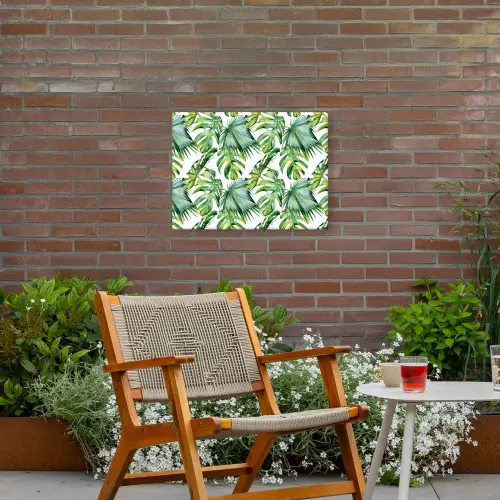 Inductie beschermer - Tropical - Bladeren - Jungle - Inductie mat Tuinposter op houten frame 2 cm dik klein -sfeer3