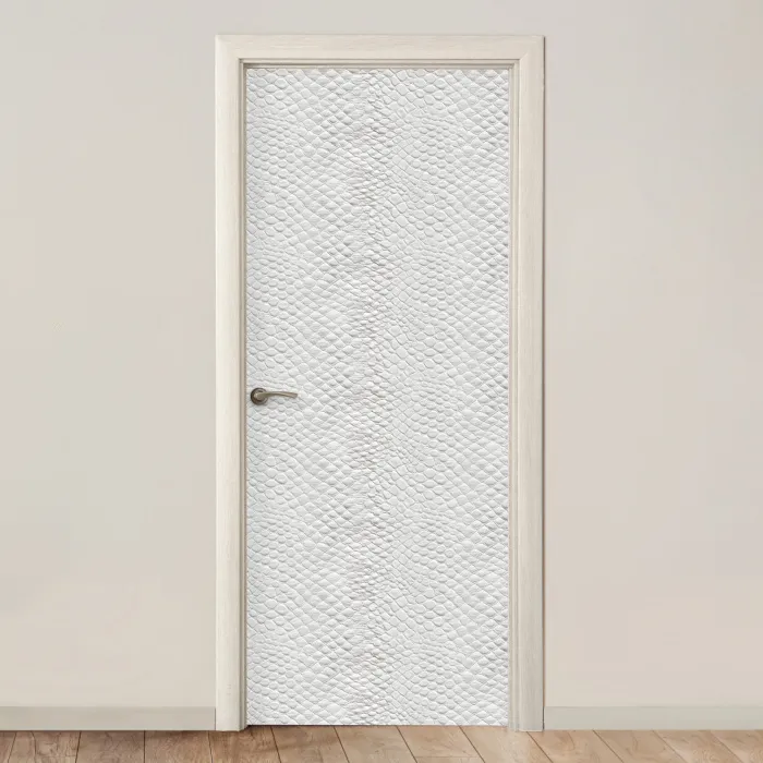 Slang - Patroon - Wit deurposter klein 289 -3d_beige