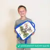 Jong olifantje op een schommel waterverf tekening Kinderrugzak - Blauw middel -sfeer1_NL