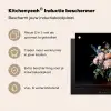 Pastel - Bloemen - Glazen - Vaas Inductie beschermer vinyl 3mm middel -zzzzzzusp-haakje_NL