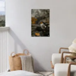 Vogel - Kolibrie - Goud tuinposter los doek klein -sfeer8
