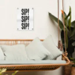 Vintage - Japandi - Decoratie - Black tuinposter los doek klein -sfeer7