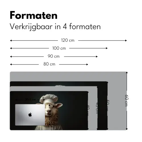 Schaap - Wol - Kok Muismat XXL klein -sfeer5