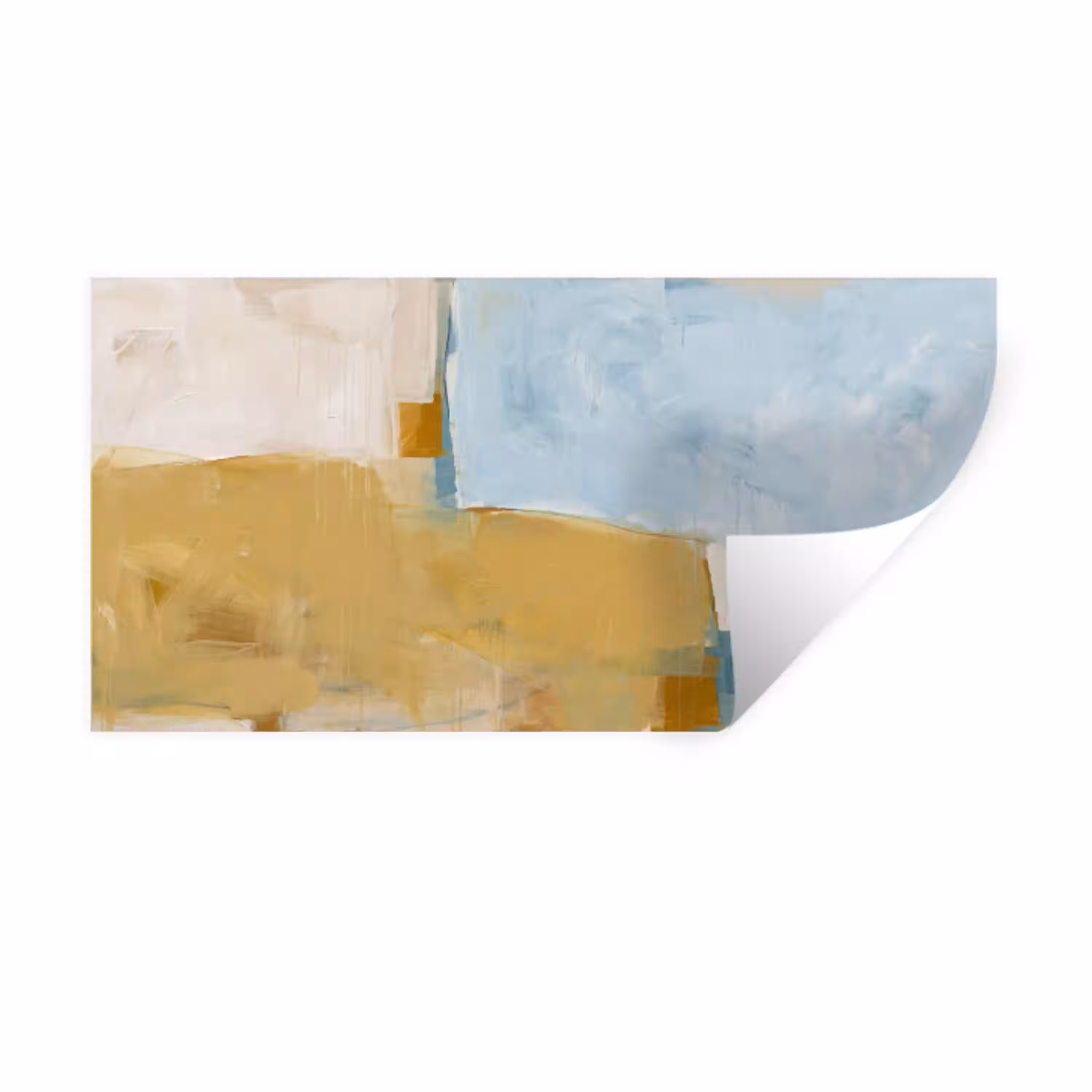 Abstract - Kleuren - Kunst - Modern - Blauw Muursticker klein -3d
