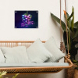 Quote - Neon - Disco - Druiven tuinposter los doek klein -sfeer7