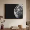 Close-up - Maan - Wit - Textuur Textielframe - compleet frame klein -sfeer3