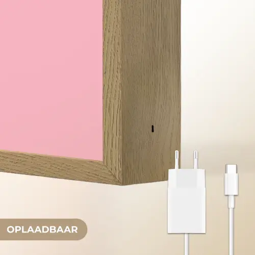 Snoep - Lolly - Hart- Roze Light Box met batterij (Wandlamp) middel -USP_websiteoplaadbaarNL