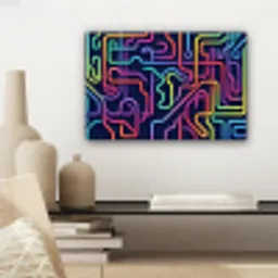 Retro - Abstract - Neon canvas 2cm klein -sfeer6