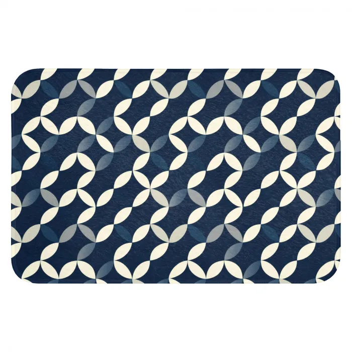 Abstract - Patroon - Blauw WCmat klein 1009 -3d