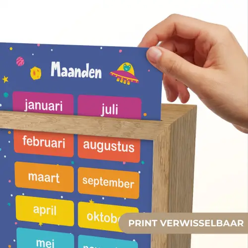 Maanden - Educatief - Leren voor kinderen - Ruimte Light Box met kabel (Kinderlampje) klein -USP_websiteprintNL
