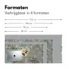 Kraanvogels - Maan - Bloemen - Blauw Muismat XXL klein -sfeer5
