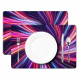Abstract - Swirl - Futuristic - Neon Placemat vinyl groot -zzsfeer2_Kitchenyeah-website