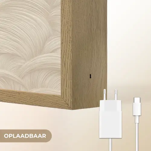 Bogen - Patroon - Beige Light Box met batterij (Wandlamp) middel 907 -USP_websiteoplaadbaarNL