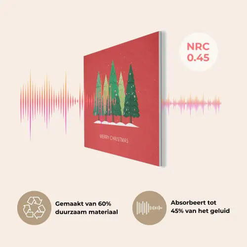 Minimalistisch - Kerstbomen - Rood - Sneeuw PET vilt klein -USP_NL
