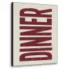 Eten - Decoratie - Rood - Vintage Textielframe - compleet frame klein -3d