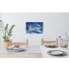 Winteravond - Kerstdorp - Donker Muursticker klein -eettafel