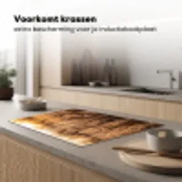 Rietpluimen - Gras - Zonsondergang - Goud - Serene Inductie beschermer vinyl 3mm klein -sfeer1