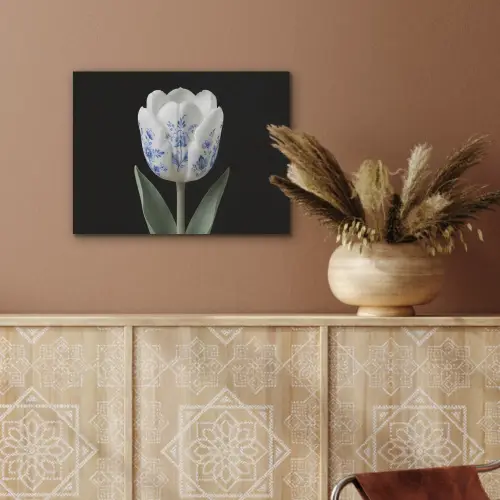 Tulp - Patroon - Blauw PET vilt klein -sfeer4