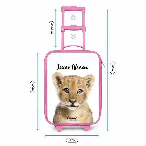 Winnie Welpje Kinderkoffer - Roze klein -productfoto_formaten