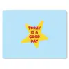 Ster - Today is a good day - Blauw muismat rubber klein -3d