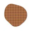 Plaid - Patroon - Vierkant - Bruin Wandcirkel Organisch Forex 3mm klein 629 -3d