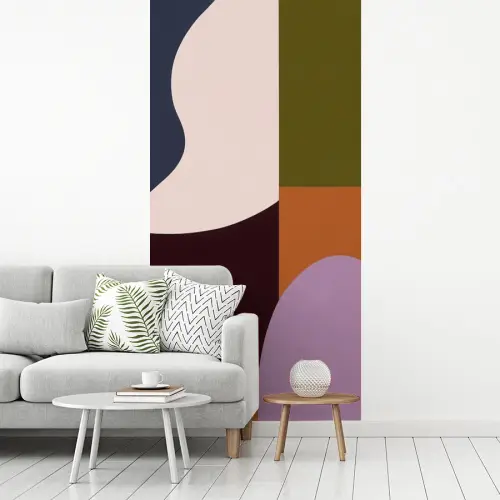 Vormen - Abstract - Kleuren - Vierkant fotobehang vinyl groot -woonkamer
