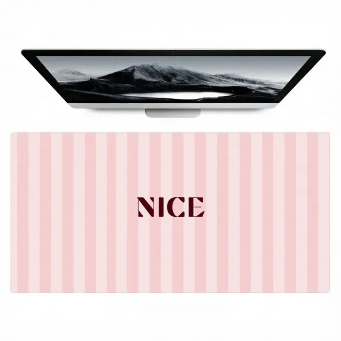 Nice - Strepen - Roze Muismat XXL klein -zzz3d
