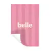 Roze - Gestreept - Belle Muursticker klein -3d