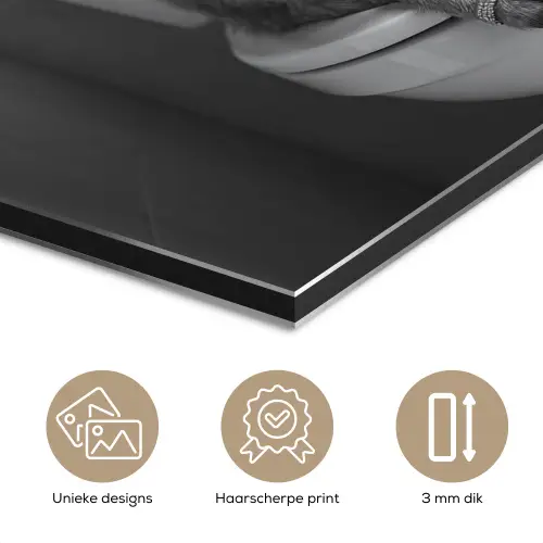 Geit - Telefoon - Toilet - Zwart - Wit aluminium wit klein -closeup_NL