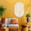 Minimalistisch - Waterijsje - Stokje - Beige Wandcirkel Ovaal Glas middel -sfeer4