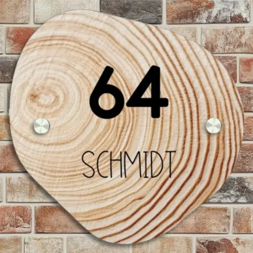 Holzmaserung - Modern Naambord Organisch middel -sfeer10