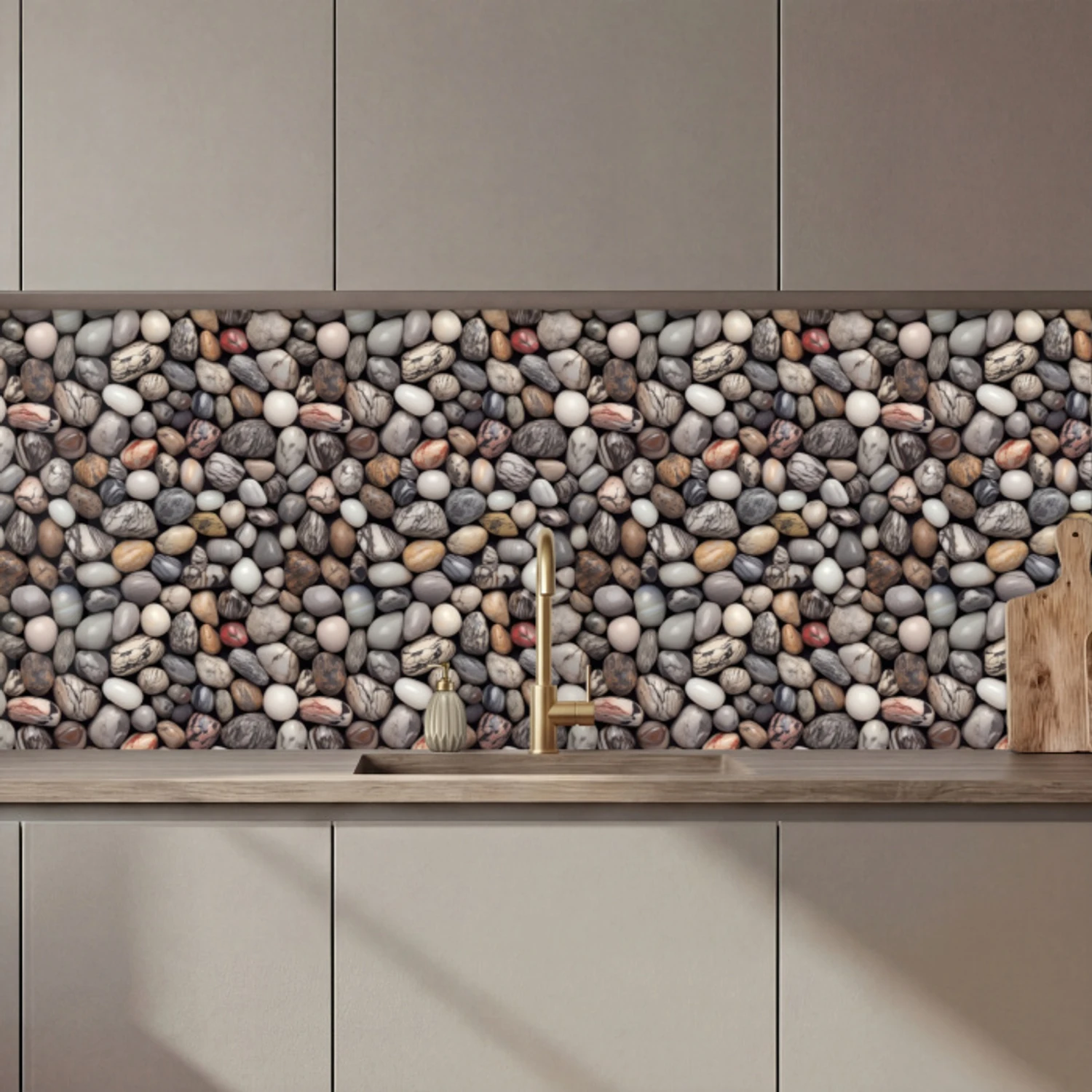 Marmer - Kleuren - Kiezels keuken achterwand 2 middel 871 zz_3dshopping