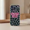 Panterprint - Zwart - Neonletters - Roze Telefoonhoesje iPhone 17 Pro klein -sfeer2
