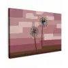Illustratie - Bloemen - Vlakken - Abstract Tuinposter op houten frame 2 cm dik klein -3d