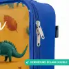 Dino - Dieren - Patroon Kinderkoffer - Blauw klein -rits_FR