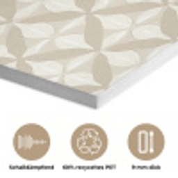 Patroon - Klassiek - Beige PET vilt klein 837 -closeup_DE