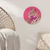Tijger - Modern - Neon Akoestische PET Vilt - Rond klein -sfeer4