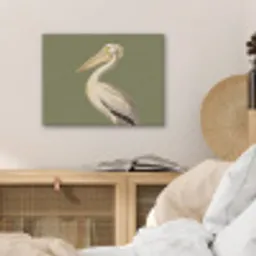 Pelikaan - Wit - Vogel - Klassiek - Natuur PET vilt klein -sfeer3