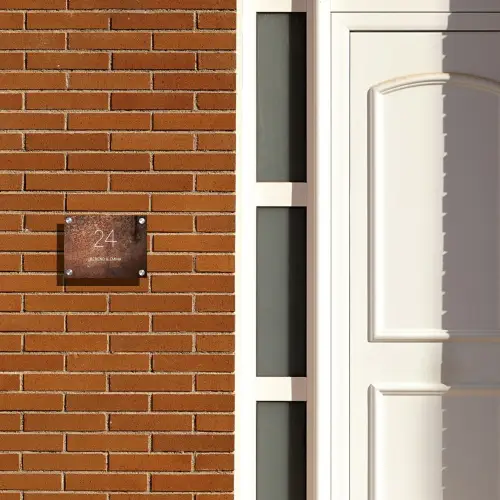 Verweerd metaal - Klassiek Naambord Rechthoek middel -sfeer3-rechthoek-S