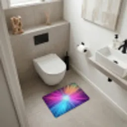 Abstract - Light - Burst - Modern - Colorful Badmat klein -sfeer4