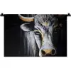 Stier - Hoorns - Snuit - Goud Wandkleed katoen klein -zz3d