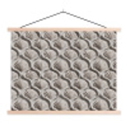 Zand - Schelpenvorm - Grijs textielposter latten blank klein 122 -3d
