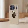 Panda - Blauwe bloemen - Zachtheid Telefoonhoesje iPhone 17 Pro klein -sfeer2